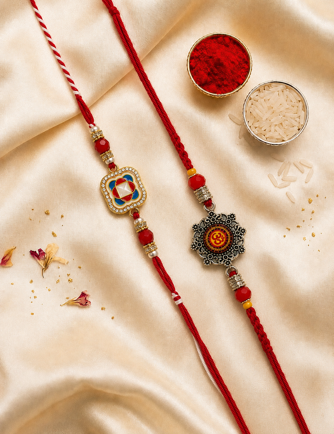 Designer Om Rakhi Combo