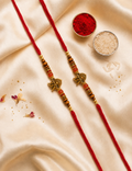 Golden Traditional Rakhi Combo