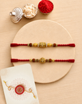 Royal Barrel Rudraksha Rakhi Set