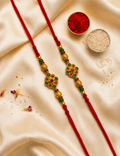 Royal Kundan Rakhi Combo