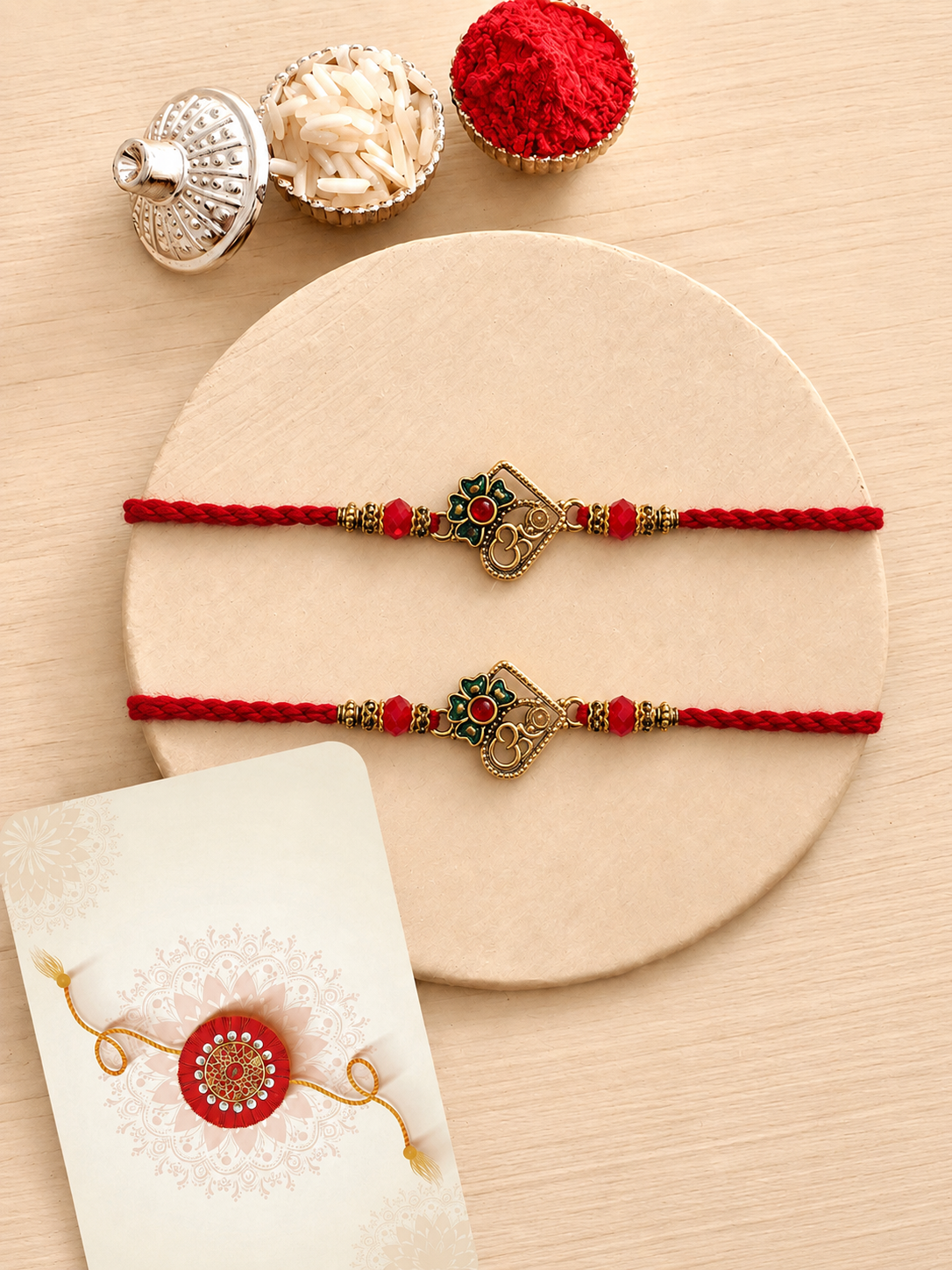 Traditional Om Rakhi Combo