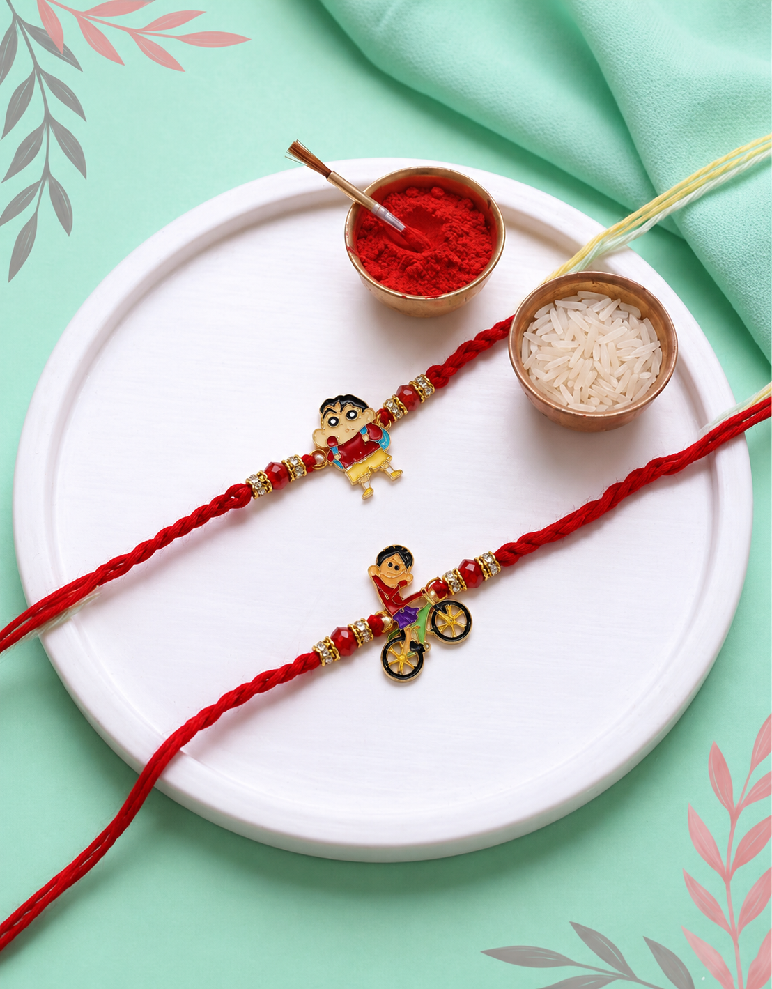 Shinchan & Shiva Kids Rakhi Set