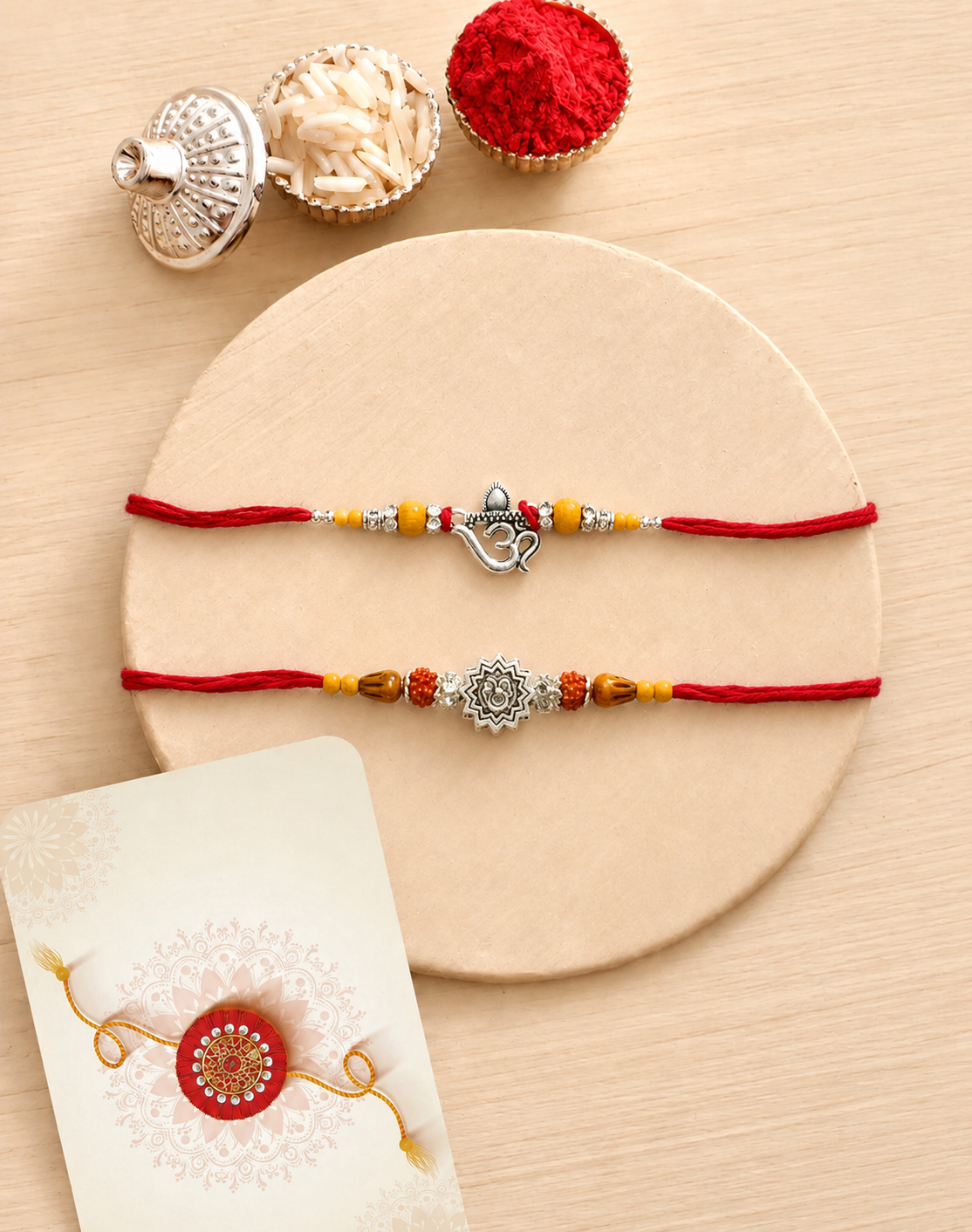 Premium Om Rakhi Set