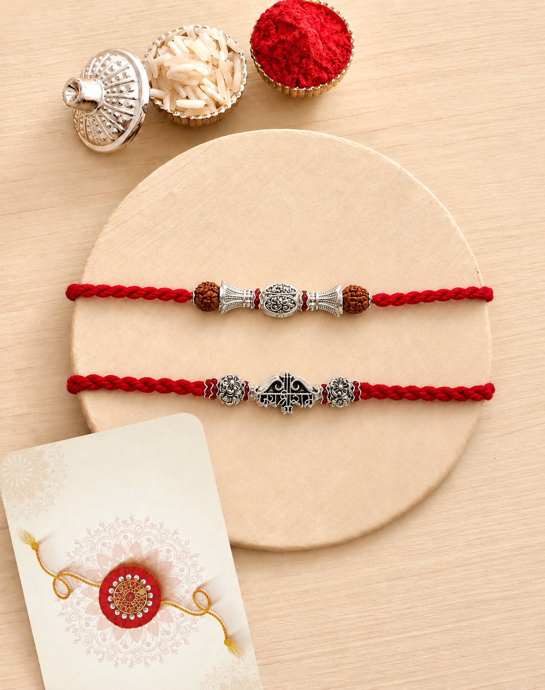 Shree Ram Blessings Rakhi Pair