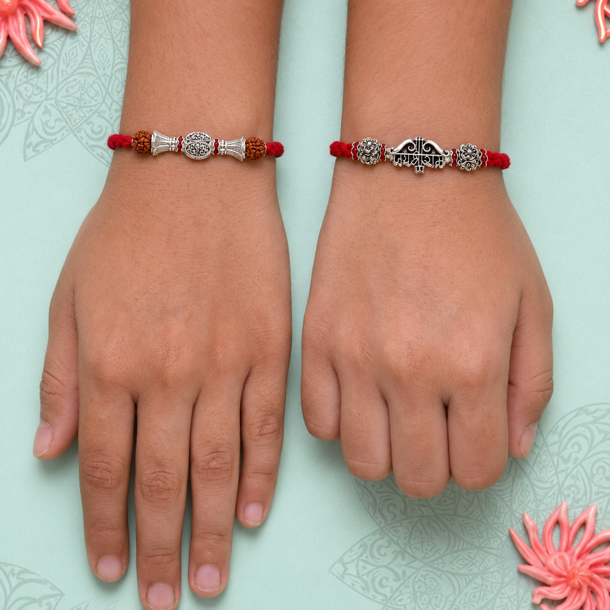 Shree Ram Blessings Rakhi Pair