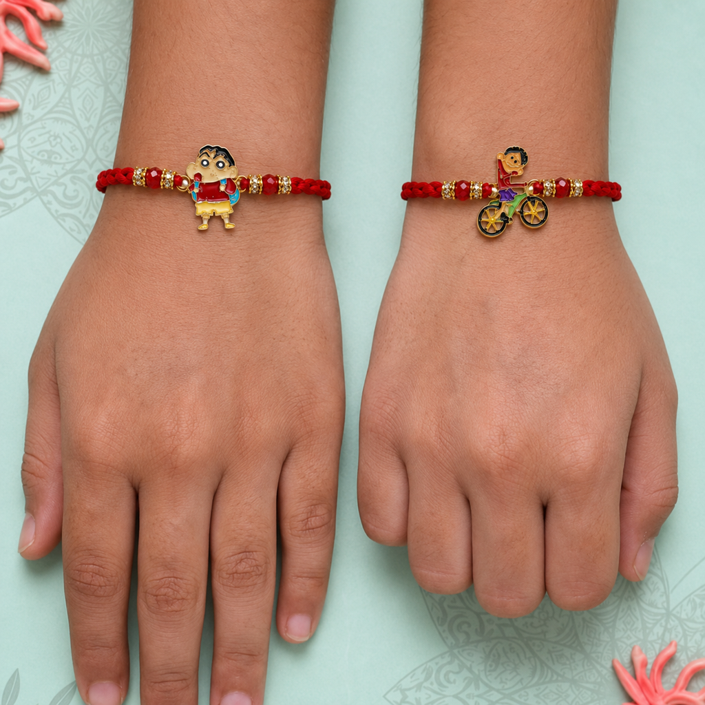 Shinchan & Shiva Kids Rakhi Set