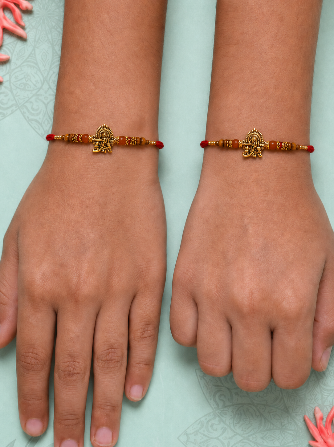Golden Traditional Rakhi Combo
