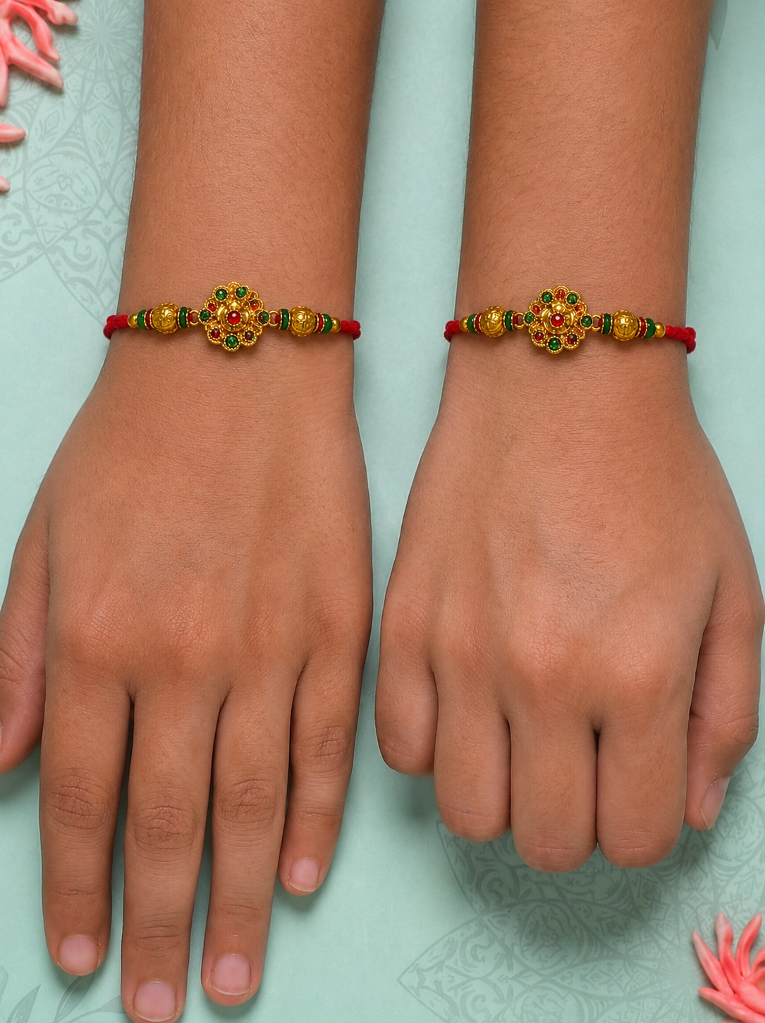 Royal Kundan Rakhi Combo