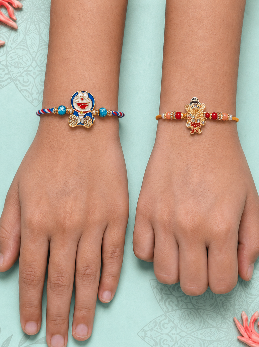 Doraemon & Ganesh Kids Rakhi Combo