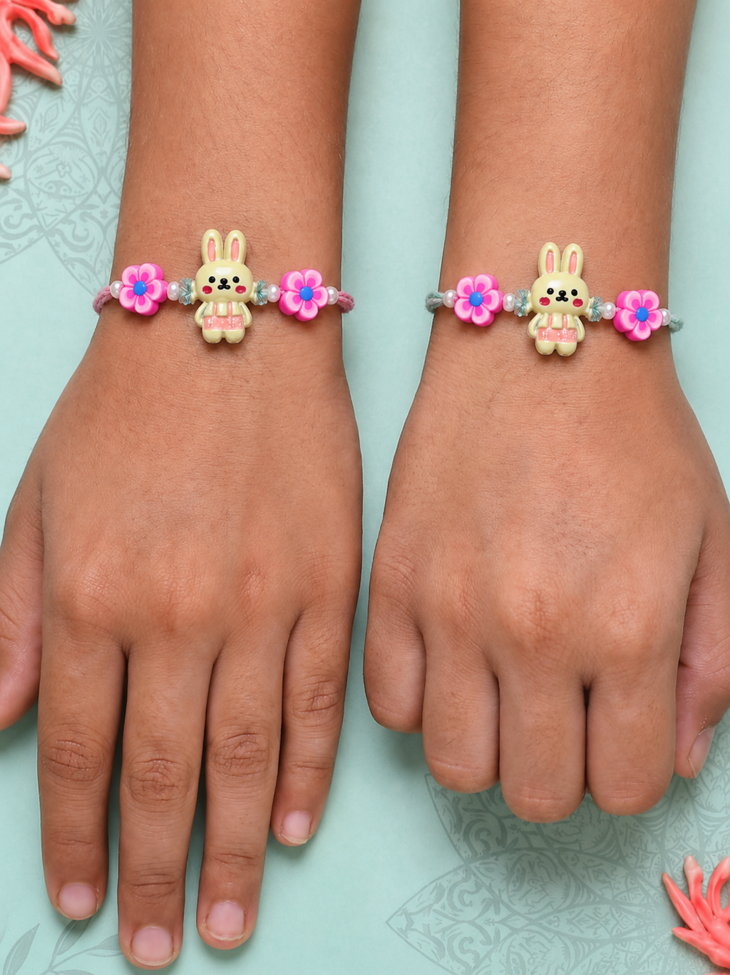 Bunny Flower Combo Rakhi Set