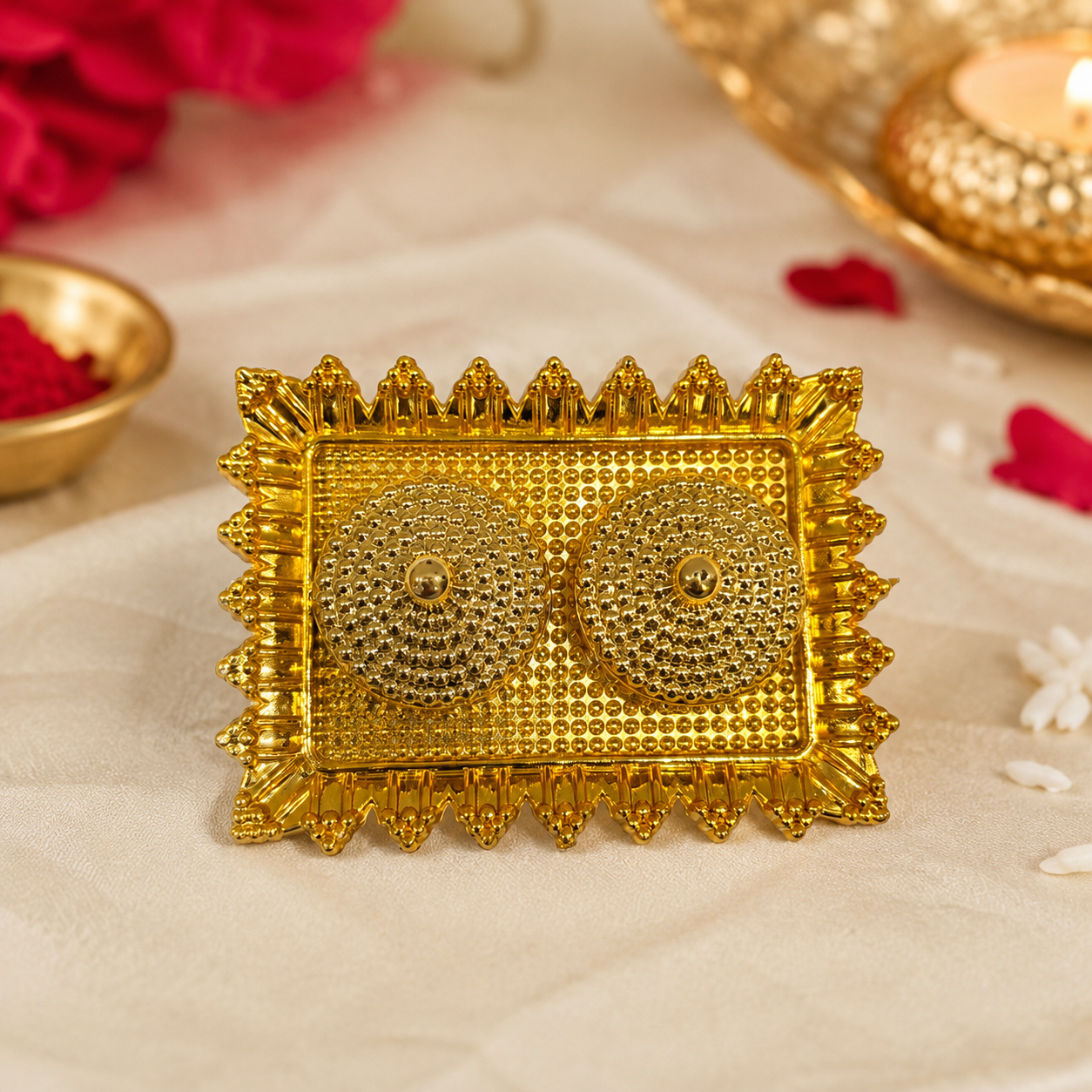 Classic Om Square Rakhi Combo