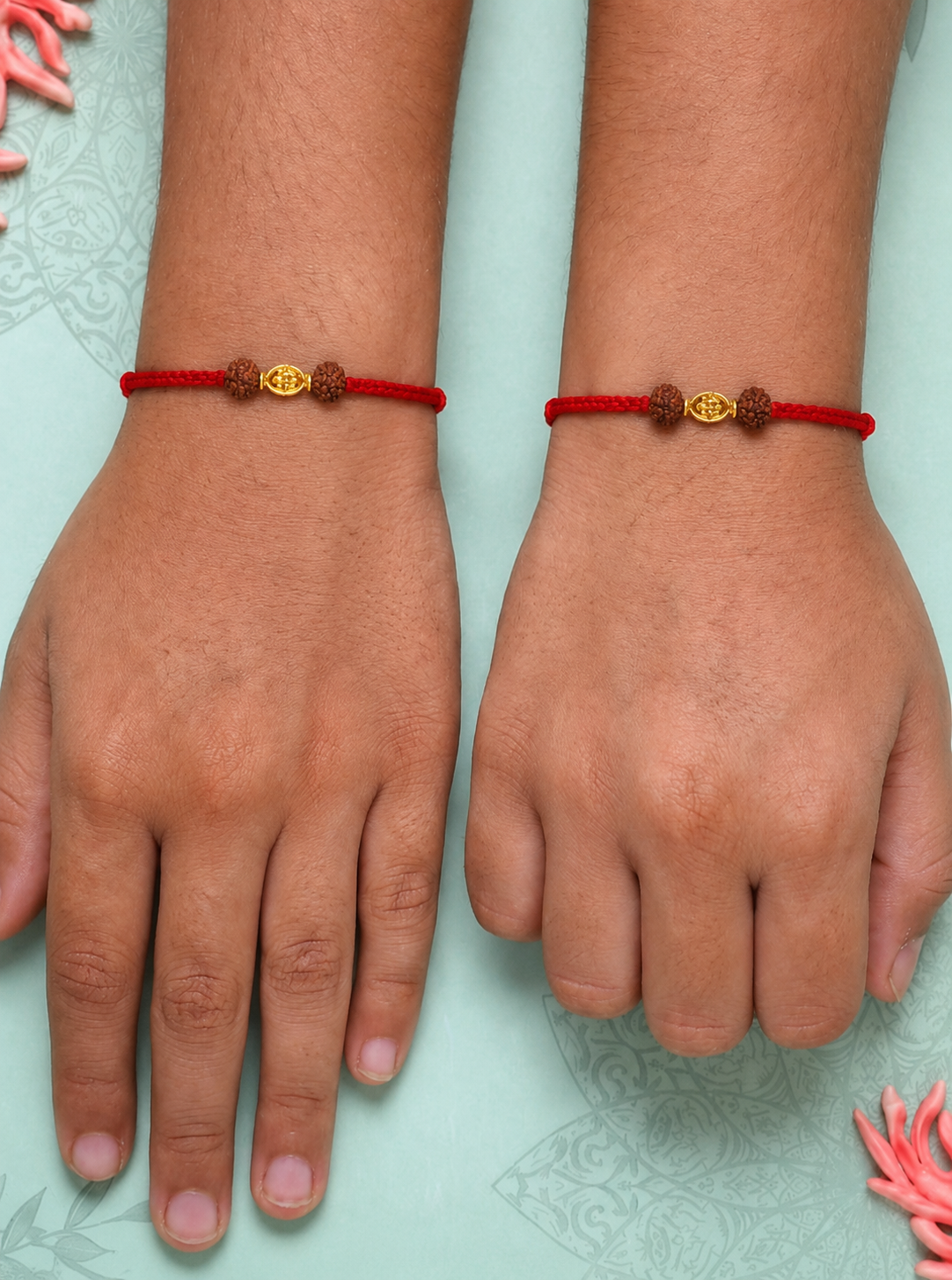 Simple Rudraksh Rakhi Combo