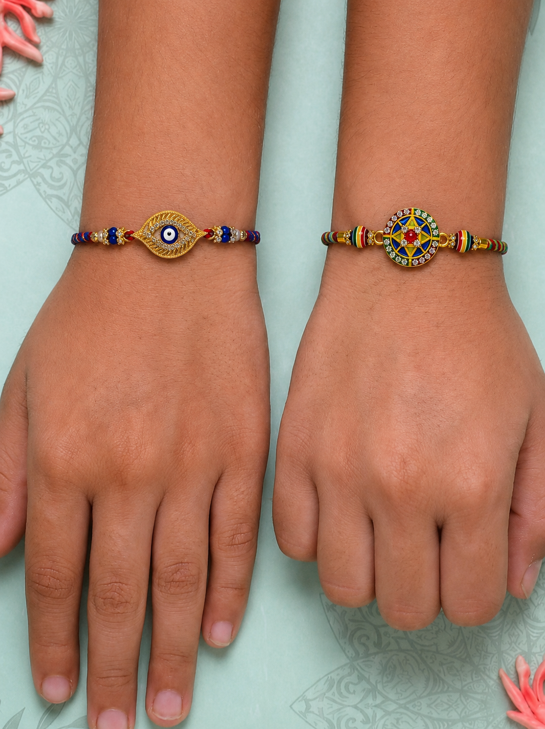 Evil Eye & Chakra Rakhi Combo