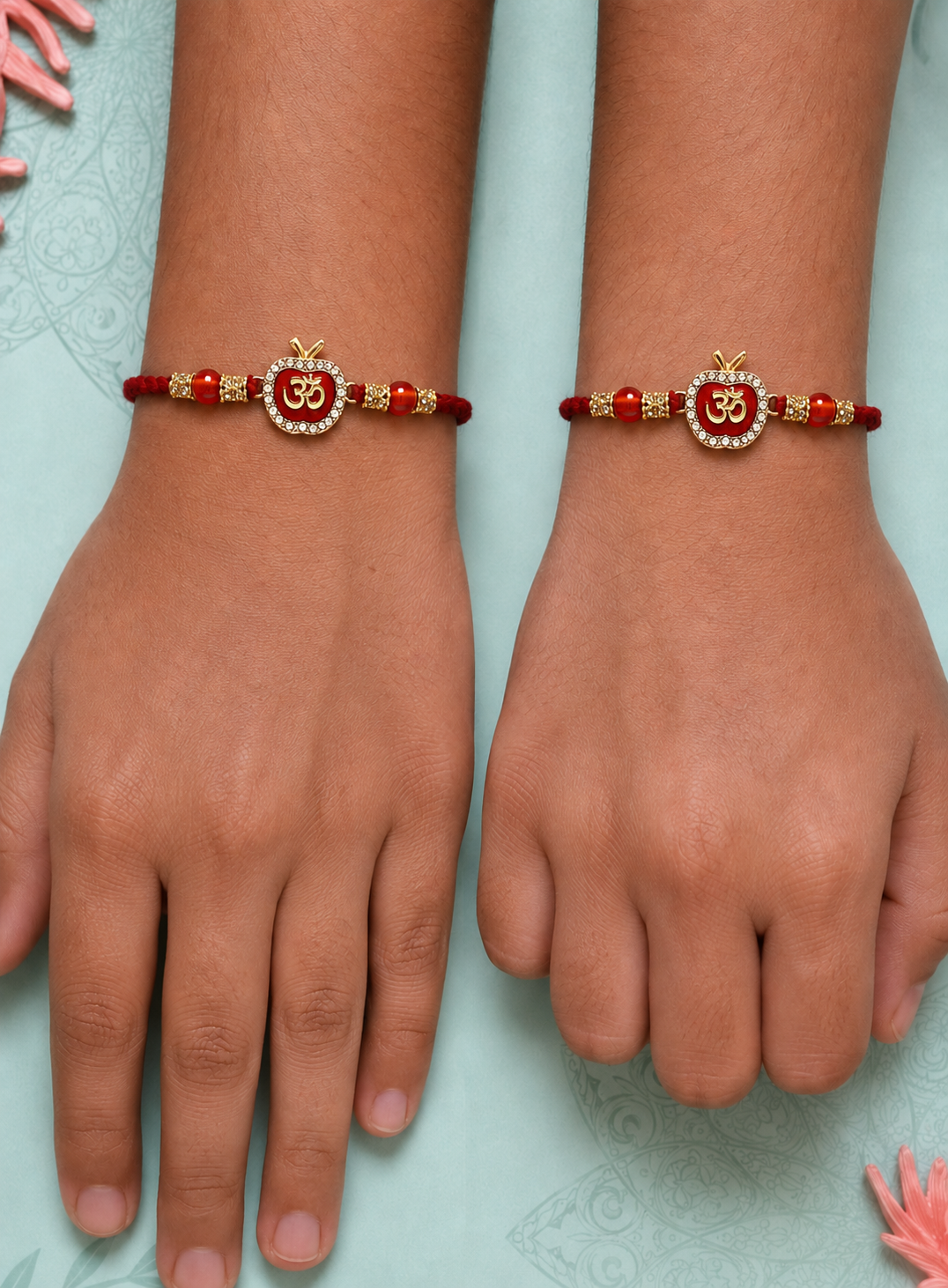 Apple Om Rakhi Pair