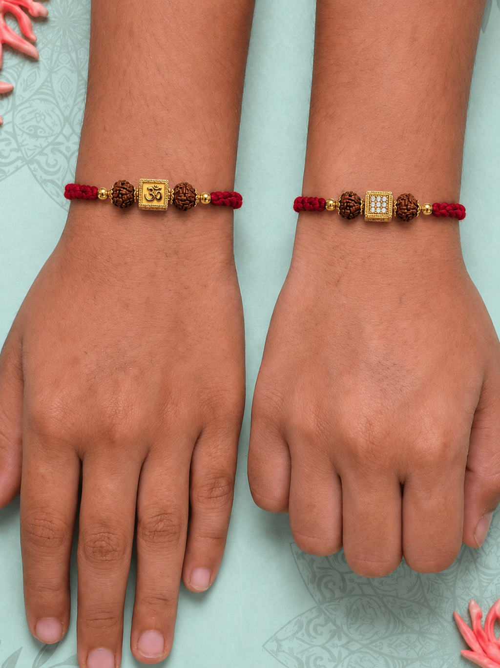 Squre Om&Diamond Squre Rakhi Combo