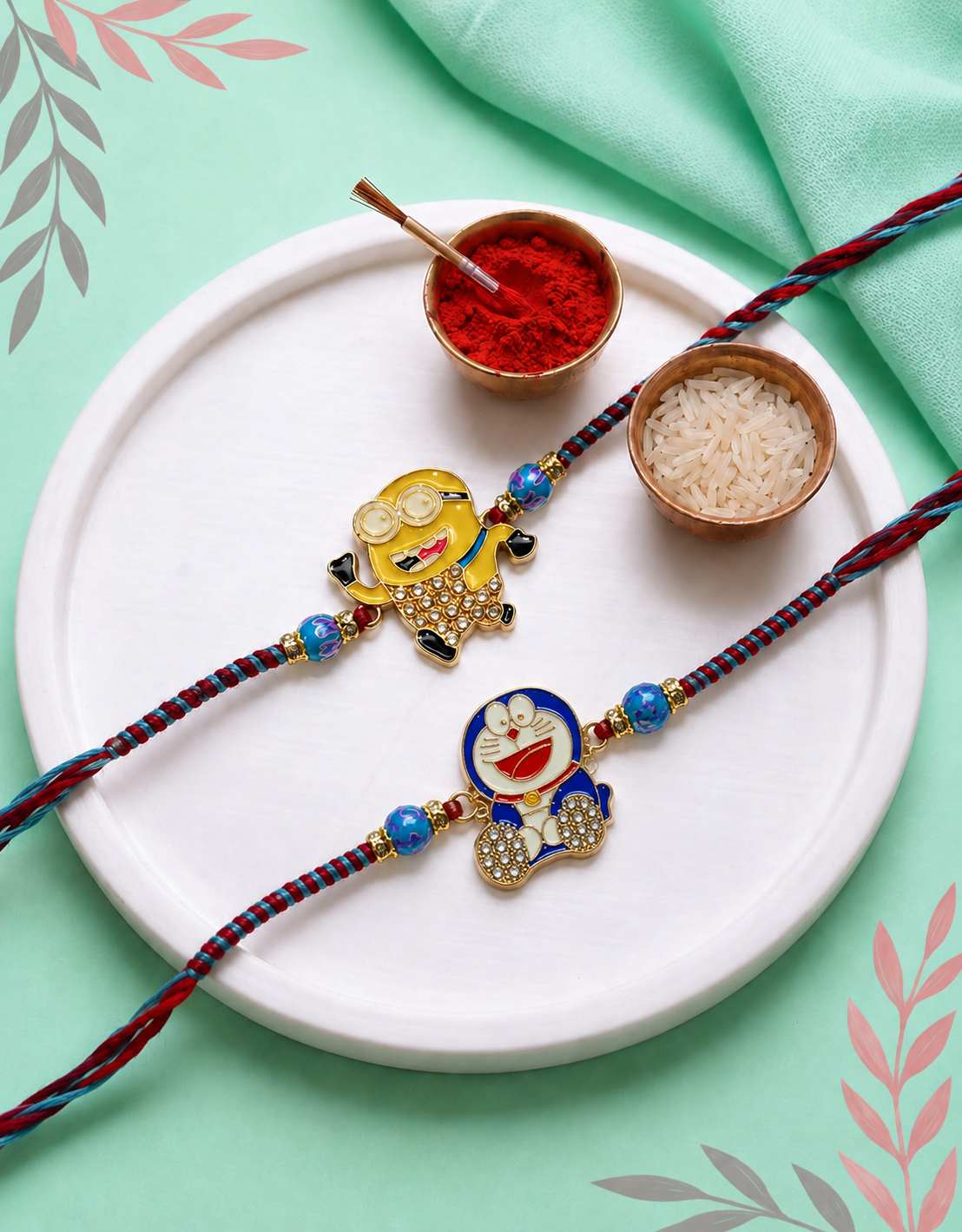Minion & Doremon Rakhi Combo