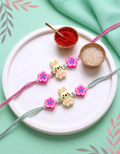 Bunny Flower Combo Rakhi Set
