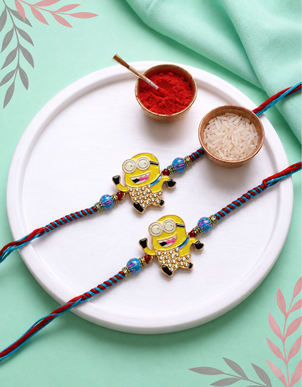 Yellow Minion Kids Rakhi Pair