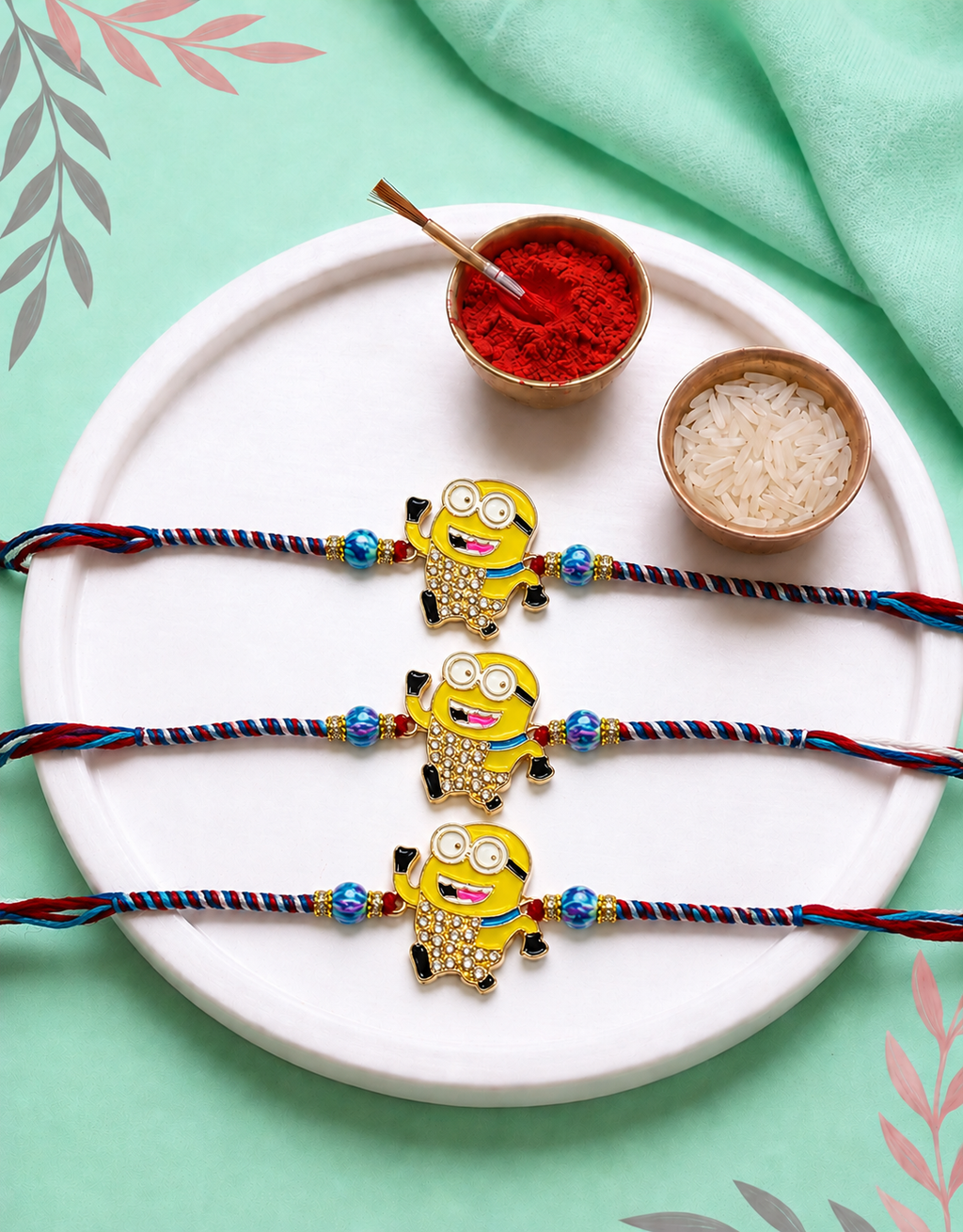 Minion Triple Rakhi Combo