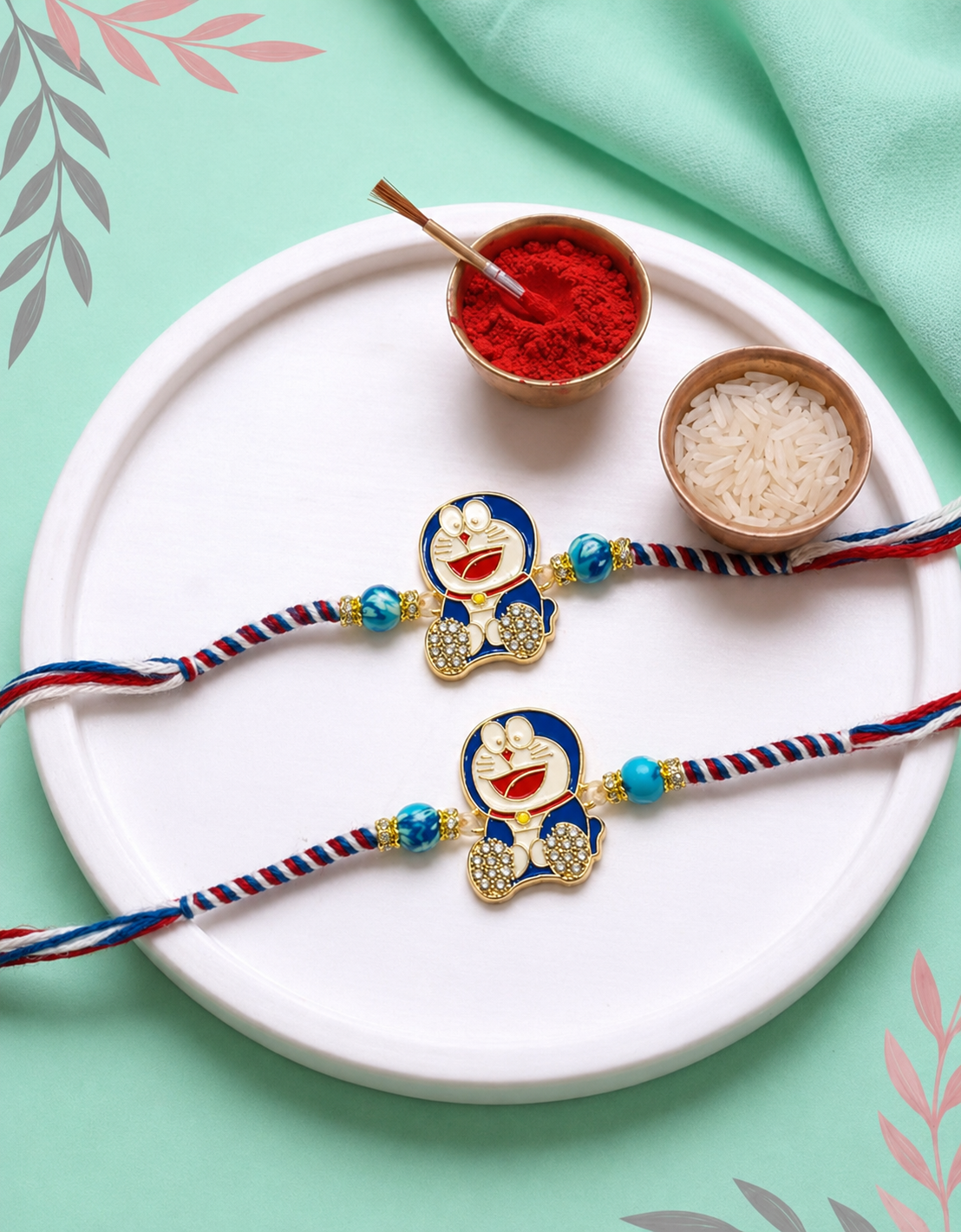 Doraemon Double Rakhi Combo